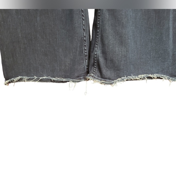 Free people Penny Pull on stretch Flares dark indigo sz 25 frayed hem - Picture 7 of 8